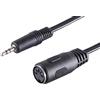 1aTTack.de 1 x 0,2 m jack stereo da 3,5 mm a presa DIN a cubo a 5 pin Cavo adattatore audio di alta qualità