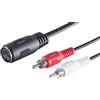 1aTTack.de 1 x 0,2 m presa DIN a 5 pin a 2 spine RCA STEREO Cavo adattatore audio di alta qualità