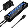 ATOLLA USB 3.0 Hub Alimentato, 10 porte USB 3.0 Data Hub