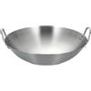 Baoblaze Padella acciaio inossidabile, padella per frittura, fondo piatto, per ristoranti, Diametro 28 Cm