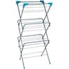 Beldray LA050397EU tre piani elegante officina/rack di asciugatura, 15 metri di spazio di asciugatura, quattro ali laterali ideali per appendiabiti, Cavallo di abbigliamento, acciaio, Turchese