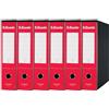 Esselte OXFORD G83 Registratore con Custodia, con Meccanismo a Leva N.1 in Formato Commerciale (23x30cm) con Dorso da 8 cm, Rosso, Conf.da 6 pezzi, 390783160