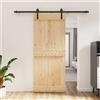 Vidaxl Porta scorrevole Naturale e Nero 85 x 210 cm
