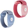 PEUTIER 2 pz Supporti per Princess Cruise Medallion, Braccialetto Intrecciato Regolabile Comodo Braccialetto Uomo Donna per Il Supporto Medaglione Princess Accessori (Blu, Rosa)