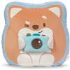 NICI mymochi 62393 Hiro Peluche a forma di cagnolino con fotocamera, morbido ed elegante pupazzo da coccolare o usare come accessorio, per adulti e bambini, 35 x 33 x 12 cm, marrone