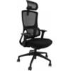 Unisit Poltrona Unisit CH3255 semi-direzionale ergonomica con braccioli con poggiatesta e poggiareni in rete nero - CH3255