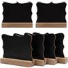 GOTRUST Mini Lavagna in Legno, 6pcs Lavagnette Piccole da Doppio Faccia, Piccola Lavagnetta da Buffet, Mini Lavagne Con Supporto per Matrimoni, Feste, Ristoranti
