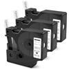 AMFUN 3X Nastro per Etichette Compatibile con Dymo D1, 12mm x 7m Nero su Bianco A45013 S0720530, Etichette Autoadesive Compatibile per LabelManager 160 210D 360D 280 420P Etichette
