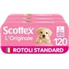 Scottex L'Originale Carta Igienica, Morbida e Assorbente, Pacco Scorta, Fatto in Italia, 120 Rotoli