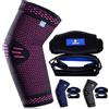 ABYON Supporto per Gomito per Uomo e Donna, Manicotto a Compressione (1 Pezzo) + Fasce di Supporto per Tennis (2 Pezzi) per Tennis, Artrite, Codo del Golfista, Tendinite, Sport, Palestra