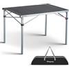 KingCamp Tavolo Pieghevole in Metallo 107x70x70cm Peso 6,2kg Carico 80kg, Acciaio Alluminio Tavolo da Campeggio Pieghevole, Adatto per Picnic Giardino Balcone Mercatini Spiaggia Tavolo da Esterno