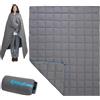 KingCamp Coperta da campeggio leggera per esterni, coperta da viaggio multifunzionale calda, coperta per dormire ultraleggera con bottone a pressione, trapunta per picnic, spiaggia, campeggio,