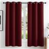Deconovo Tende oscuranti isolanti termiche anti fredde, tende per camera da letto ragazza, design moderno con occhielli, 107 x 160 cm (larghezza x altezza), no?l rosso, 2 pezzi