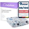Dailydream Coperta con Peso per Bambini | 90x120 | 2,3 kg | Motivo Foresta | in 100% Cotone | con Riempimento di Perle di Vetro | Coperta Pesante per Dormire | Weighted Blanket | Coperta Terapeutica |