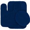 Kids Zone Home Linen Set di 3 tappetini da bagno in tinta unita blu navy set tappetini da bagno super morbidi antiscivolo tappetini nuovi