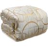 Corredocasa Piumone Trapunta Matrimoniale, misura 270x270, Invernale 500 gr. Calda Morbida Made in Italy- Piumino Letto Raso Moderna Elegante Fantasia in 3 Colori (Oro)