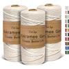 OurTop Corda Macramè 3mm Set, 3mm x 100m Filo Macrame Corda Macramè Filo Morbido Filato Macrame per Fai Da Te, Artigianato, Lavori a Maglia, Lavori Decorativi(Natura, Natura, Natura)