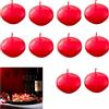 LiJuanWang Candele galleggianti,10 pezzi Candele Galleggianti Non Profumate,Candele Galleggianti Decorative,Candela Galleggiante per coppia Feste di Matrimonio Piscina SPA,Rosso