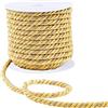 PH PandaHall 18.3m 8 mm Cordoni Intrecciati Oro Corda di Spago per Laurea Corde di Seta Intrecciata Solida Corda di Raso Decorativa Corde di Filo di Nylon per Decorazioni per Casa Tappezzeria Laurea