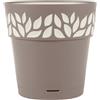 Stefanplast Vaso Cloe in Polipropilene con riserva Colore Tortora cm 30, 30cm