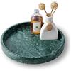 PHINILUX Vassoio rotondo in marmo italiano 100% marmo da 20,5 cm, decorativo e frutta per bagno, cucina, comodino, porta gioielli, decorazione da tavolo, verde