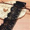 Blausky 2 yards - Nastro decorativo in poliestere, con bordo in pizzo vintage, larghezza 10 cm, con bordo decorativo in pizzo, per tende, tovaglie, abbigliamento, accessori, colore nero