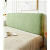 Hearda Copri Testata Letto Singolo 120 cm, Elasticizzato Grün Copri Testiera Letto Con Jacquard, Samt Headboard Cover Antipolvere, Lavabile, 360° Protezione
