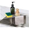 Tomorotec Scolapiatti triangolari arrotolabili, angolo lavello, piccolo, pieghevole, in acciaio inox sopra il lavandino, scolapiatti multiuso da cucina, organizer, salvaspazio, porta mensole (latte di