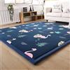 Dmkjdzsw Tappeto Morbido Bambini, Tappetino Gioco per Bambini, Tappeto Salotto Tatami, Tappeto Morbido Antiscivolo Moderno-Flamingo 1-150 * 150cm