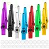 LDERFIV 14 Pezzi Kazoo Strumento Musicale Kazoo in Metallo in Lega di Alluminio 7 Colori Strumenti Musicali con 24 Pezzi Diaframmi per Flauto Feste Regali Bambini Amanti Della Musica