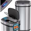 Monzana® Cestino 58L con Sensore Automatico Movimento Display LED Pattumiera Rifiuti Smart Bidone Intelligente Cavo USB