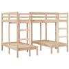 vidaXL Letto a castello triplo 140x200/70x140 cm in legno di pino massiccio