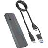 Icy Box IB-1826MCL-CU31 Geh. IcyBox für NVMe M.2/SATA SSD 10Gbps USB3.2 GEN2 Type-C
