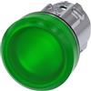 Siemens SIRIUS ATC - Lampada segnalazione rotondo metallico/A brillante verde Linse Glatt
