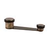 EVI Herrajes | Fermaporta con fermo gireole| Per porta fino a 70mm di spessore|Ottone con finitura in Pelle e Gomma Nera| Compresi utensile, vite + tassello di fissaggio| I-152DUALCU