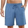 Bresdk Pantaloncini Uomo Cotone in Taglie Grandi Bermuda Uomo Estivi Pantaloni Corti con Coulisse e Tasca Nero 3XL