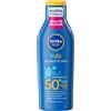 NIVEA SUN Kids Protect & Care SPF 50+ 200 ml, Crema solare 50 bambini 3+ anni per la pelle delicata, Protezione solare 50 bambini extra resistente all'acqua e al sudore con Pantenolo, Vitamina C & E