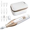 Beurer MP 64 Fresa per Unghie Professionale per la Cura di Mani e Piedi, Funzionamento a Batteria, 10 Accessori per Manicure e Pedicure, con luce LED, Taglia Unica, 4.400 giri/min, Bianco e Oro