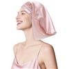 Townssilk - Cuffia in seta 100% 22 momme per dormire per donne, lussoso, traspirante, si adatta in modo sicuro durante la notte e senza pressione, ideale per capelli corti e medi - Rosa Polveroso 32