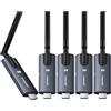 Lemorele Trasmettitore HDMI Wireless e 4 Ricevitori Lemorele 1080P, Supporto 1 TX fino a 4 RX, Streaming Video HD da Laptop/Fotocamera/TV a HDTV/Monitor/Proiettore