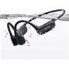 SANAG B33S Cuffie Conduzione Ossea Nuoto, Cuffie Subacquee per Piscina IPX8 Impermeabili con Wireless Bluetooth, Microfono, Lettore MP3 da 32G, 8 Ore di Riproduzione, Auricolari Nuoto Musica, Nero