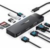 Lemorele Docking Station USB C Hub 3*Display -10 in 1, Dual Monitor con 2 HDMI 4K, VGA, AUDIO, 3 USB 3.0/2.0, PD 100W, SD/TF, Docking Station a MacBook/DELL/Windows/HP/Surface