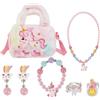 OSDUE Unicorno Borsetta Bambina Set Gioielli, Unicorno Regalo Peluche Borsetta Bambina Set Gioielli Unicorno Accessori per Capelli Mollette per Capelli Ragazze Arcobaleno Collana Bracciale Anello