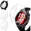 iVoler 3 Pezzi Clear Cover con Pellicola Protettiva per Huawei Watch GT Runner 2, Copertura Completa Custodia Anti-Graffio Ultra Sottile Morbida TPU Case, 2 Trasparente + 1 Nero