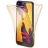 NALIA 360 Gradi Cover compatibile con Huawei P20 Lite, Totale Custodia Protezione Silicone Trasparente Sottile Full-Body Case, Protettiva Morbido Telefono Cellulare Bumper Guscio, Colore:Gold Oro