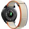 NotoCity Cinturino per Garmin Instinct/Instinct 2/Instinct 3 Solar 45mm, 22mm Sportivo in Nylon Cinturino per Garmin Instinct Tactical/Crossover/2 Camo/3 AMOLED/Solar Tactical/E 45mm(Beige Arancione)