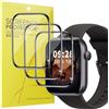 Blueshaweu Pellicola protettiva compatibile con AcclaFit Smartwatch P5 1,85 pollici, HD trasparente, pellicola protettiva flessibile in TPU [3 pezzi] per AcclaFit P5 Smartwatch (nero)
