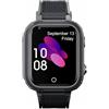 Derwye Smartwatch per bambini GPS nero con scheda SIM (obbligatoria) - Orologio intelligente per bambino/ragazza con chiamate, localizzatore GPS, pulsante SOS, controllo parentale e touch screen