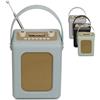 LEMEGA LELEMEGA Class Classic Radiosveglia DAB+ - Radio da Cucina DAB+ con Bluetooth, 60 Stazioni, Lunga Autonomia, Presa Cuffie, Alimentazione a Batterie o rete, Linea Verticale Compatta,Azzurro