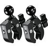 BRCOVAN 2PCS, Base a Morsetto Rapido in Alluminio con Sfera in TPU da 1 per Manubri da 0,5 a 2 di Diametro Compatibile con RAM Mounts B Taglia 1 Braccio a Doppia Presa a Sfera